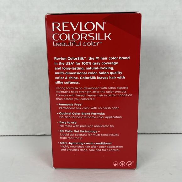 Revlon Colorsilk Hair Color Permanent 31 Dark Auburn Ammonia Free Keratin - Picture 4 of 7